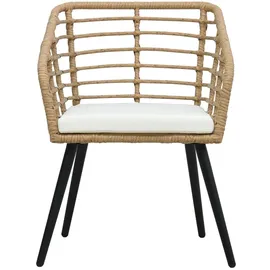 vidaXL Gartenstuhl 59,5 x 65,9 x 53,9 cm braun 2 St.