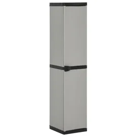 vidaXL Garten-Lagerschrank 34 x 40 x 168 cm Grau-Schwarz