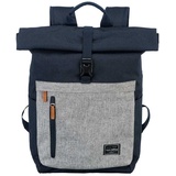 Travelite Laptoprucksack Basics Rollup 35 marine/grau