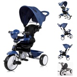 Lorelli Tricycle One 3 in 1 EVA-Reifen Schiebestange Anti-Rutsch Pedale umbaubar blau