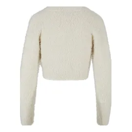 URBAN CLASSICS Tied Cropped Feather Strickjacke White Sand XL