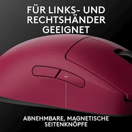 Logitech PRO 2 LIGHTSPEED für Rechts- und Linkshänder Gaming-Maus, Magenta