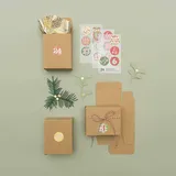 Rico Design Adventskalender Boxen Kraftpapier, 24 Stück