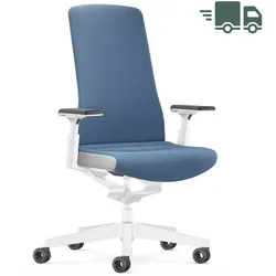 Interstuhl PURE INTERIOR Edition Bürostuhl | Polsterrücken | Variante blau | 4D Armlehnen