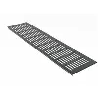 MS Beschläge Belüftungsgitter 130 x 1000 mm Alu Anthrazit