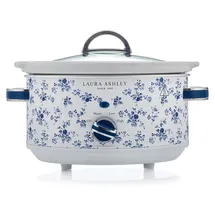 VQ Laura Ashley 3,5L Schongarer – Keramiktopf mit 3 Stufen - Blau/Bunt/Weiß