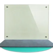 Melko Spritzschutz Herdblende für Küche, Herd, Fliesen, 6 mm Esg Sicherheitsglas, Küchenrückwand, inkl. Schrauben, 80 X 40 cm Klarglas
