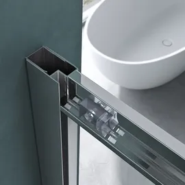 mai & mai Ravenna32K Runddusche mit Schiebetür 80 x 80 cm silber satiniert