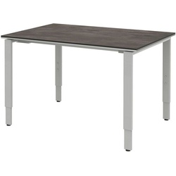 röhr Schreibtisch mit Rechteckplatte »Objekt Plus« 120 cm - ohne Aufbau grau, 120x82x80 cm