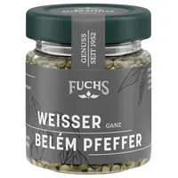 Fuchs Gewürze - Weißer Belém Pfeffer ganz | Aus Brasilien | 40 g im Glas