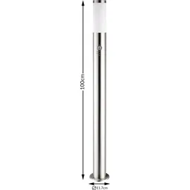 monzana Außenleuchte Edelstahl 100,0 cm inkl. Bewegungsmelder Silber
