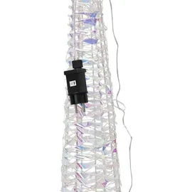 Dekoleidenschaft LED Kegel "Rainbow" 1,50 m hoch, 1440 warmweiße Lichter, Weihnachtsbaum, Outdoor Beleuchtung, Lichterbaum, Lichterpyramide, Gartendeko für Draußen - Bunt