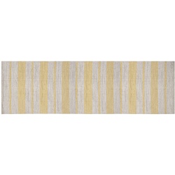 Teppich Flur aus Baumwolle in Gelb und Beige 60x200 cm CABOURG