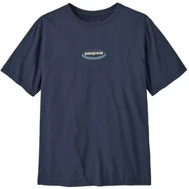 Patagonia 95 Oval Logo Herren T-Shirt-Dunkel-Blau-L