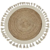 Beliani Teppich beige ⌀ 120 cm SAMSUN