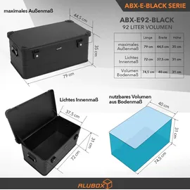 AluBox Aufbewahrungsbox E92 79 x 44,5 x 35 cm 1-tlg. Schwarz