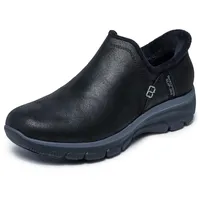 SKECHERS Damen Easy Going Modern Hour Stiefelette, Black Microleather,