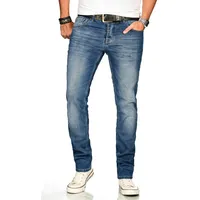 Alessandro Salvarini "ASAngelo" Gr. W36 L32, Länge 32, blau (as-173 - blau) Herren Jeans Angenehme Passform durch vorhandenen Elasthan Anteil