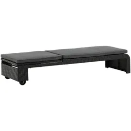 VCM Sonnenliege London 196 x 60 x 32 cm Schwarz