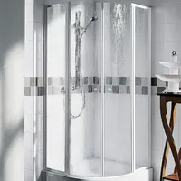 Kermi Nova 2000 Viertelkreis-Duschkabine mit Pendeltüren mit Festfeldern 80x80x200 cm, Duschkabinen, N2P530802021K,