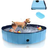 Swanew - Hundepool Sonstiges Hundezubehör Faltbar Hunde und Katzen Faltbarer Kinder Gut Abgedichtet Kunststoff 160x30CM