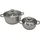Buri Edelstahl Kochtopfset 12-tlg. 4 x Kochtopf + Stielkasserolle + Pfanne