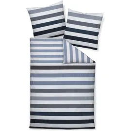 JANINE J. D. 87115 03 Gestreift Silber/Anthrazit 155 x 200 cm + 80 x 80 cm