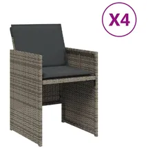 vidaXL Gartenstuhl 55 x 67 x 32 cm grau 4 St.