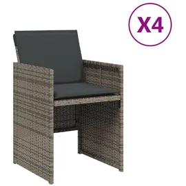 vidaXL Gartenstuhl 55 x 67 x 32 cm grau 4 St.
