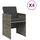 vidaXL Gartenstuhl 55 x 67 x 32 cm grau 4 St.