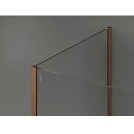 Mexen Kioto Duschtrennwand 120 x 200 cm rechts transparent gebürstetes Kupfer 800-120-105