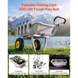 Vevor Bollerwagen faltbar 90,7kg All-Terrain-Gummireifen