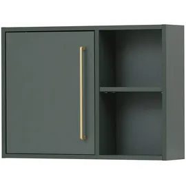 Schildmeyer Kent Hängeschrank Holzwerkstoff, waldgrün/Gold, 66,8 x 16 x 48,4 cm