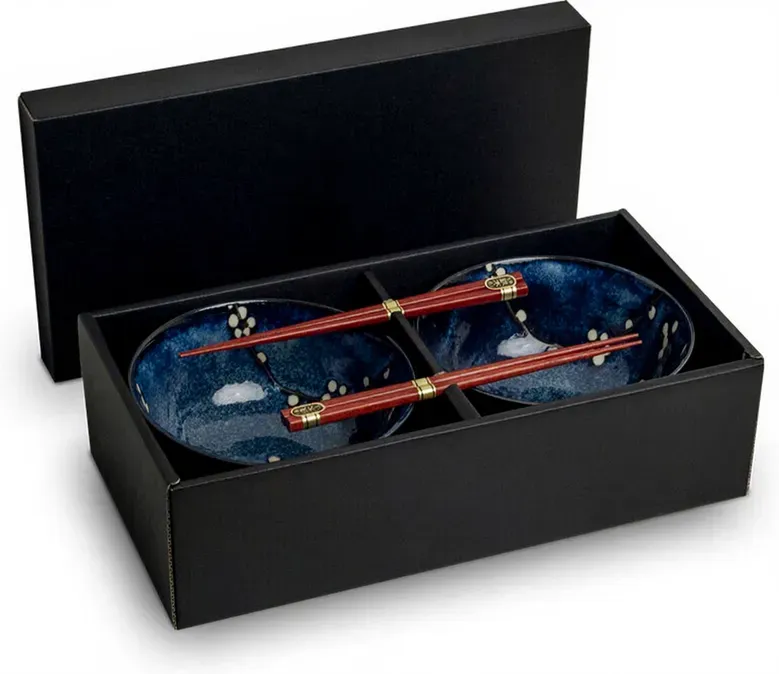 edo Japan - Nudel-Schalen-Set - Schale, Essstäbchen - 2 Stück - Geeignet für 2 Personen