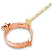 Grömo Fallrohrschelle Grömo mit Schlagstift 140mm, Kupfer, verschiedene Größen (Ausführung: 140mm. Ø 80mm)