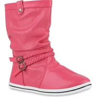 Stiefelparadies Damen Schlupfstiefel in Pink,