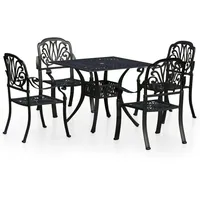 vidaXL Bistroset 5-tlg. schwarz  3070605