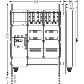 Hensel Ladeverteiler Mi EV 22kW (22 kW, 32 A) 1,3 m