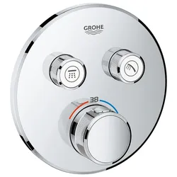 Grohe Grohtherm SmartControl Thermostat rund Chrom, Fertigmontageset 2 Absperrventile 29119000