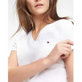 Tommy Hilfiger Heritage Kurzarm-T-Shirt Mit V-ausschnitt Classic White 2XS