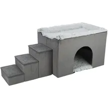 Trixie Hundehöhle Harvey 154 x 60 x 60 cm grau/weiß-schwarz