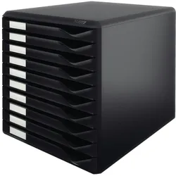 LEITZ Schubladenset Formular-Set, 10 Schubladen, schwarz