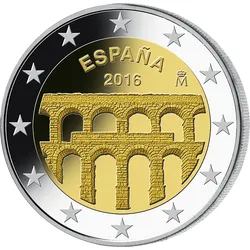 Spanien 2-Euro-Gedenkmünze 'UNESCO Weltkulturerbe - Aquädukt von Segovia'