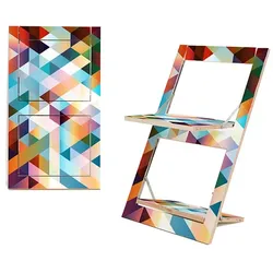 Ambivalenz Fläpps Klappstuhl Criss Cross Rot (beidseitig bedruckt)