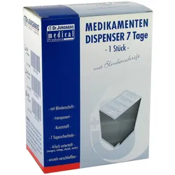 Medikamentendispenser 7 Tage weiss transparent
