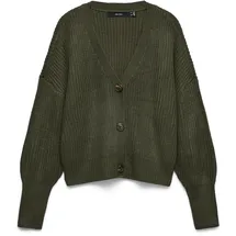 Vero Moda Vmlea LS V-Neck Cuff Cardigan Grün M