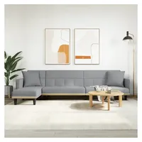 VidaXL Schlafsofa in L-Form Hellgrau 275x140x70 cm Stoff