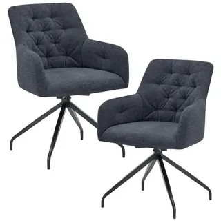 Set One by Musterring 2er Set set one by Musterring Stuhl Seattle Stoff Grau Anthrazit