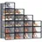 Songmics Schuhbox 18er Set schwarz/transparent
