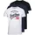 JACK & JONES Ethan Kurzarm-T-Shirt 3 Einheiten Black Pack Black / White / Navyblazer M